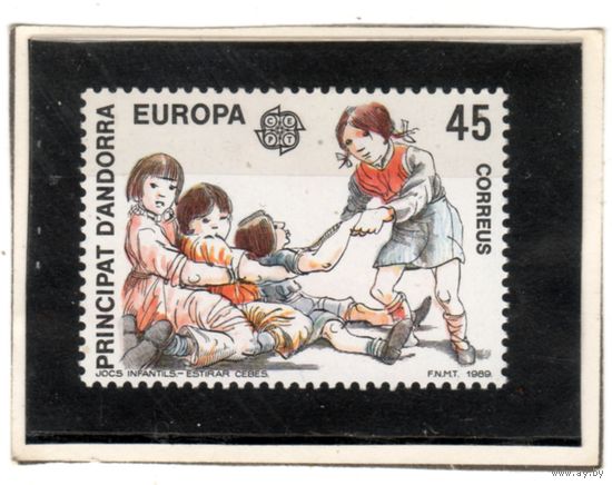 Андорра. Mi:AD-ES 210. Испанская администрация.Европа (C.E.P.T.) 1989 - Детские игры. 1989.