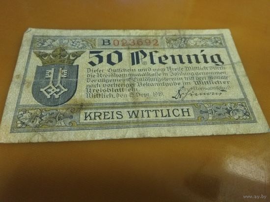 Нотгельд 50 пфеннигов 1919 года