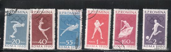 Румыния-1960, (Мих.1847-1852) гаш.  , Спорт , ОИ-1960(полная серия)