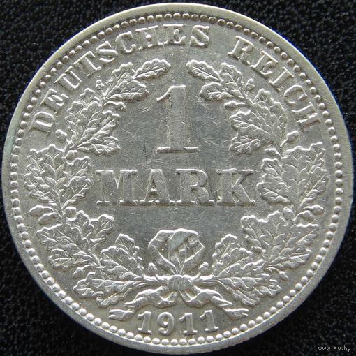 YS: Германия, Рейх, 1 марка 1911J, серебро, КМ# 14