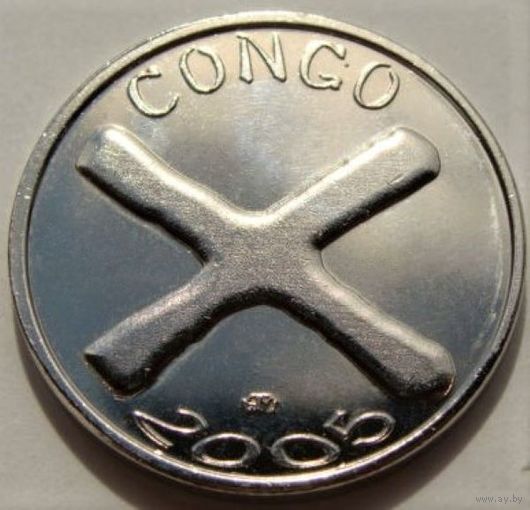 Конго. 1500 франков 2005 год  UC#201  "Местные деньги"