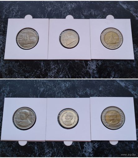 Распродажа с 1 рубля!!! Таиланд 3 монеты (1, 2, 10 бат) 1982-2008 гг. UNC