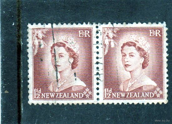Новая Зеландия.Ми-355.Один и Полпенни.Серия: Королева Елизавета II.1955.