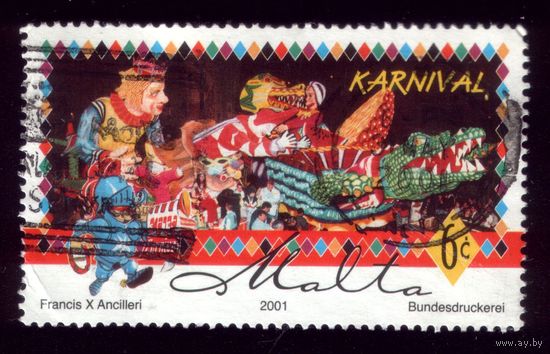 1 марка 2001 год Мальта Карнавал 1152