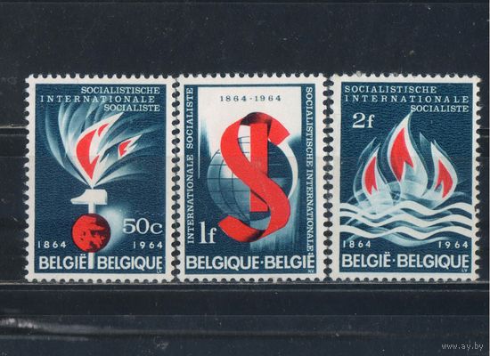 Бельгия Кор 1964 100 летие Первого социалистического Интернационала Полная #1350-2**