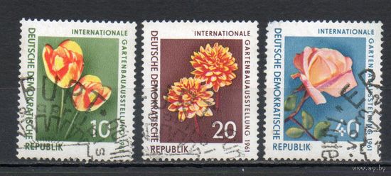 Флора ГДР 1961 год серия из 3-х марок