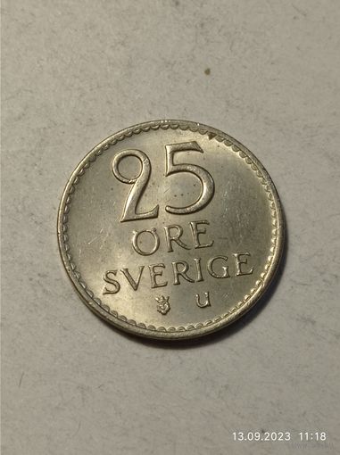 Швеция 25 эре 1965 года .