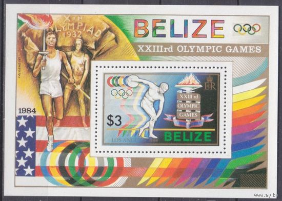 1984 Белиз 751/B63 Олимпийские игры 1984 года в Лос-Анджелесе
