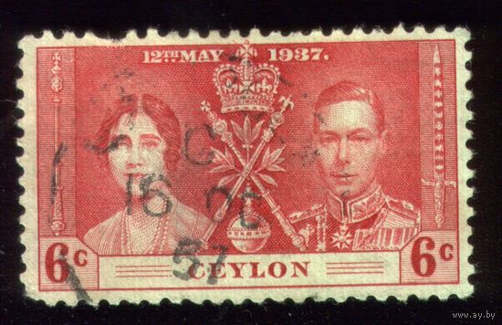 1 марка 1937 год Цейлон 227