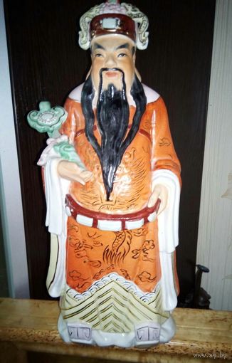 Большая статуэтка фарфор "Конфуций". Китай 20-30е годы 20 века.36 см.