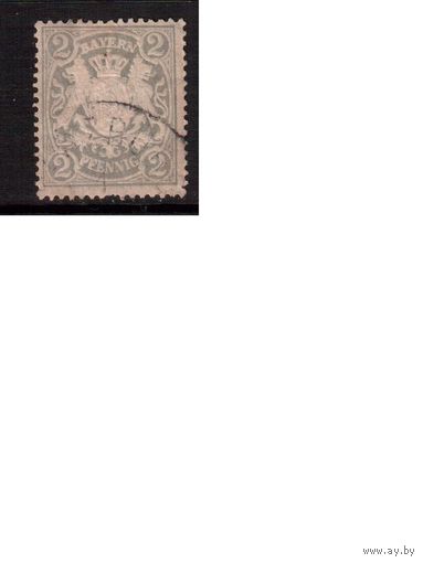 Германия(Бавария)-1900,(Мих.65)  гаш.  , ВЗ - 4,  Герб ,