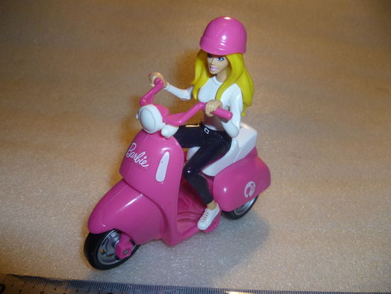 Барби на мотоцикле. Мотороллер-шкатулка для мелких предметов"Barbie".MATTEL.