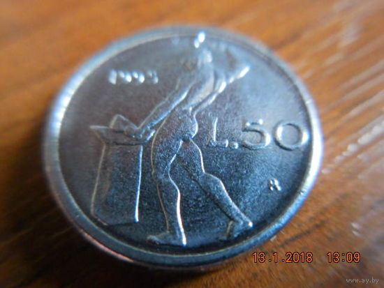 50 лир, Италия, 1993 г.