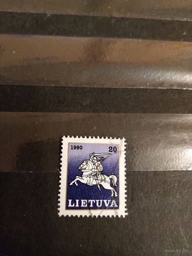1991 Литва Мих 466 герб Погоня гашеная встречается реже чем чистая (3-11)