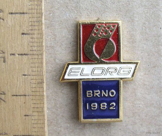 Значок Выставка ELORG Brno 1982 год