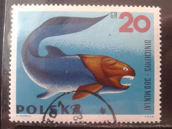 Польша 1966 Ископаемая рыба