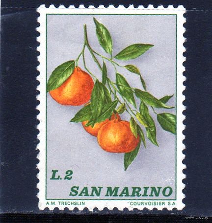 Сан-Марино. Ми-1032. Фрукты. Мандарины. 1973.