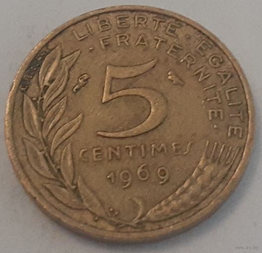 Франция 5 сантимов, 1969 (2-9-131)
