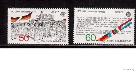 Германия(ФРГ)-1982,(Мих.1130-1131), ** , ЕВРОПА, История