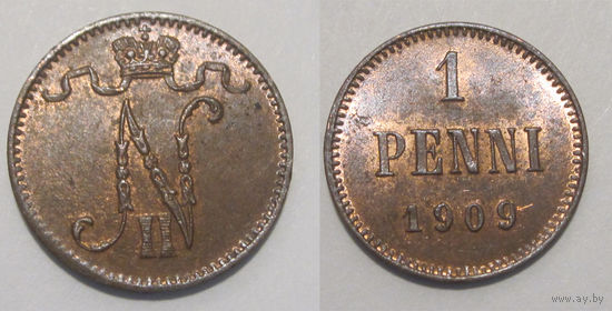 1 пенни 1909 UNC