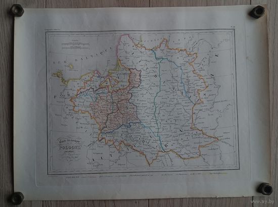 ВКЛ Карта изменения территории Речи Посполитой-ВКЛ. 1843