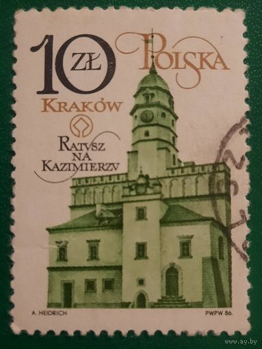 Польша 1986. Архитектура Кракова. Ратуша