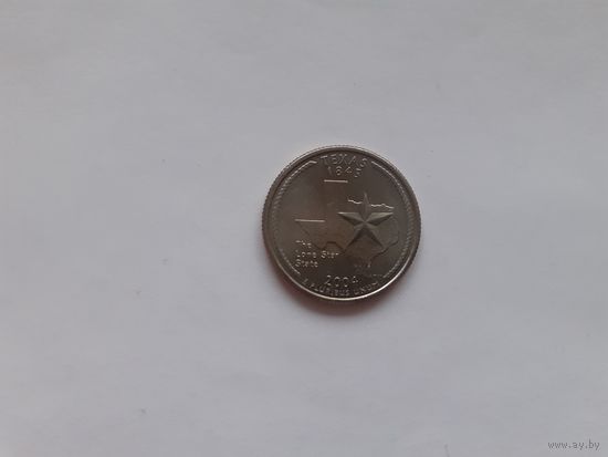 25 центов квотер США штат Техас 2004