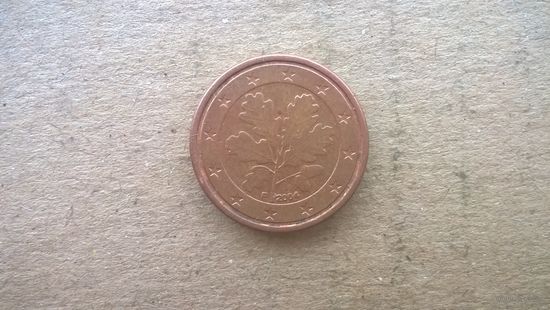 Германия 1 евроцент, 2004"F" (U-М)