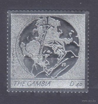 2005 Гамбия 5560 серебро Папа Иоанн Павел II держит крест перед миром 6,00 евро
