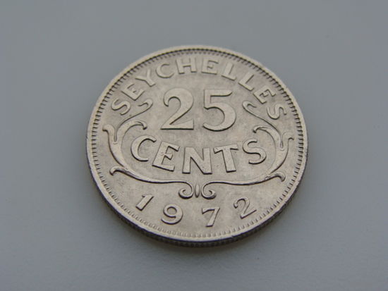 Сейшельские острова. 25 центов 1972 год  KM#11  Тираж: 120.000 шт