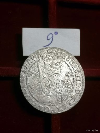 Монета Орт 1623 год Сигизмунд 3 Ваза лот 9 распродажа коллекции