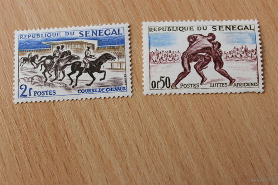 Почтовые марки Сенегал 2 штуки спорт