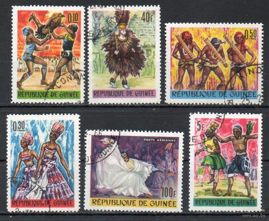 Культура Африки Гвинея 1966 год серия из 6 марок