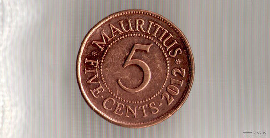 Маврикий 5 центов 2004/2007/2012