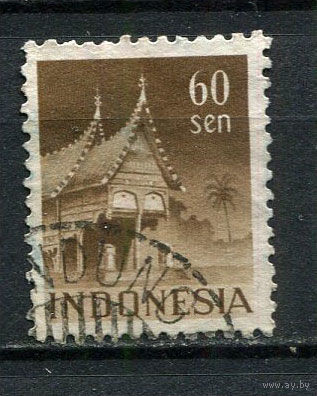 Индонезия - 1949 - Архитектура 60S - [Mi.31C] - 1 марка. Гашеная.  (Лот 56EZ)-T25P5