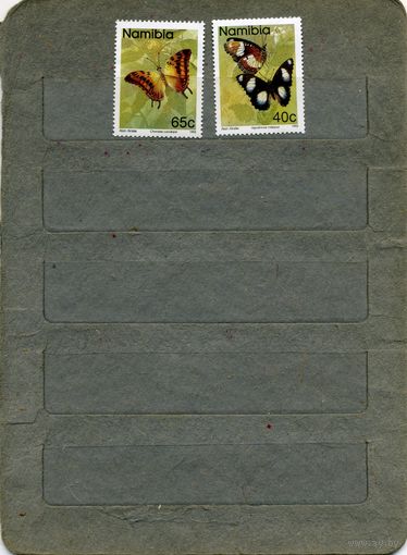НАМИБИЯ, 1993,  ФАУНА, бабочки  ,  серия,2м
