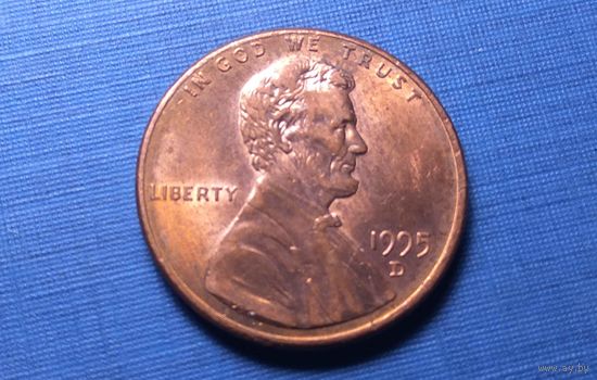 1 цент 1995 D. США.