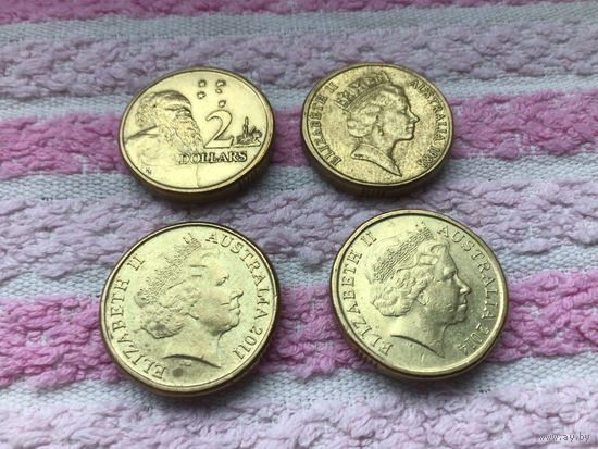 Австралия 2 доллара, 1988, 2009, 2011, 2013, 2014, 2016годы.