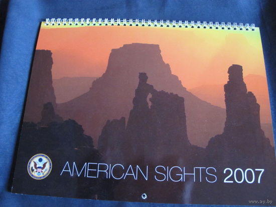 Перекидной настенный календарь  на 2007 г. "Американские достопримечательности" (США, 30 х 23 см)