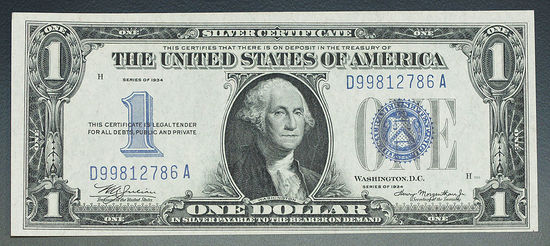 USA/США_1 Dollar_1934_Pick#414_UNC