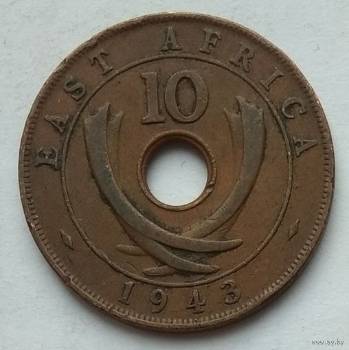 Британская Восточная Африка 10 центов 1943 г.