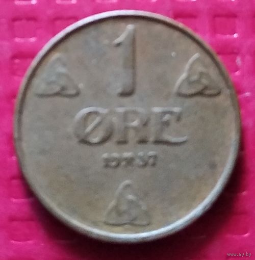 Норвегия 1 эре 1937 г. #31126