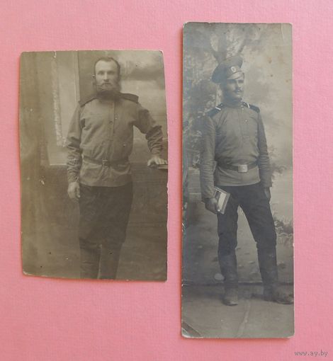 Фото "Солдаты РИ" (фото обрезанные), до 1917 г., 2 шт.