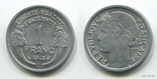 Франция. 1 франк (1948, XF)