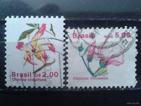 Бразилия 1989 Стандарт, цветы Полная серия