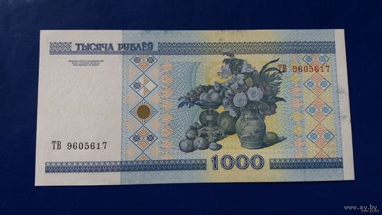 1000 рублей 2000 год Беларусь серия ТВ (UNC)
