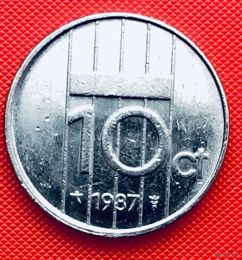 12-28 Нидерланды, 10 центов 1987 г.