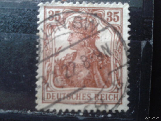 Германия Рейх 1918 "Германия" 7-й выпуск 35 пф Михель-3,0 евро гаш