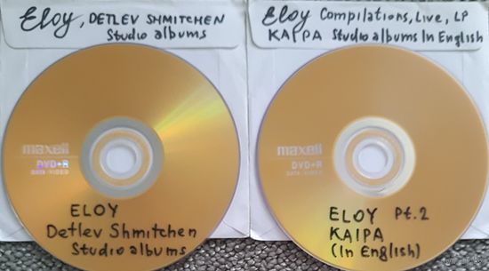 DVD MP3 дискография ELOY, Detlev SHMIDTCHEN (CD & Vinyl rip), KAIPA (Studio albums in English) - 2 DVD