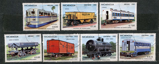 Железнодорожный транспорт. Никарагуа. 1983. Полная серия 7 марок